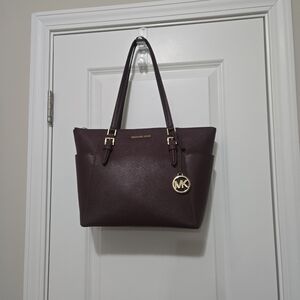 Michael Kors Dark Maroon Tote Bag